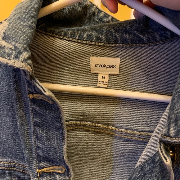 patchwork sparkly denim jean jacket - Picture 4 of 4